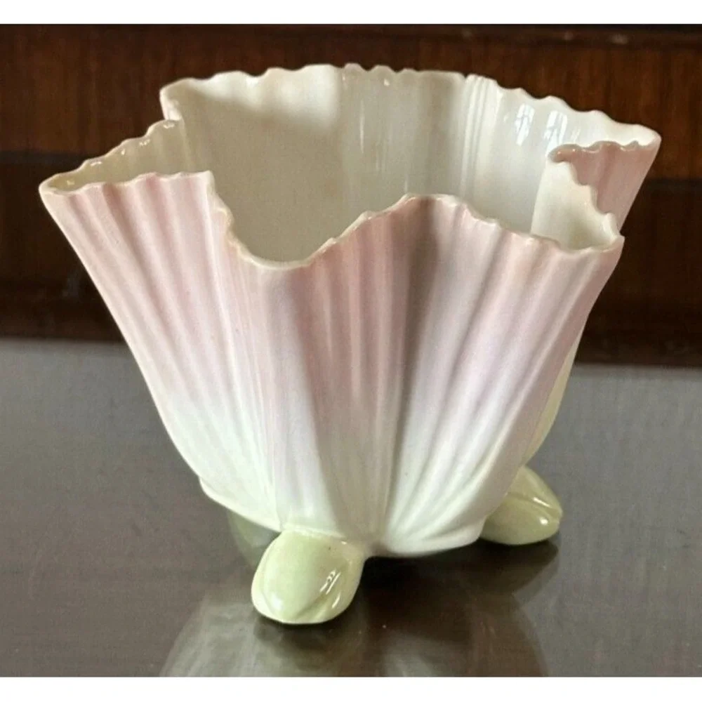 Antique 1907 Royal Worcester Posy Vase‎ #204 Pink Green 3'' Tulip STUNNING